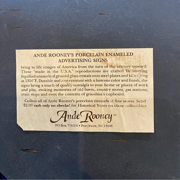 Santa Fe Railroad porcelain enamel sign. Andy Rooney sign. Heavy sign. - Picture 4 of 4